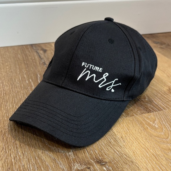 the Ring Boxes Accessories - Black "Future Mrs." Embroidered Baseball Cap